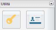 La quinta sezione Utilità permette il Cambio Password e Modifica