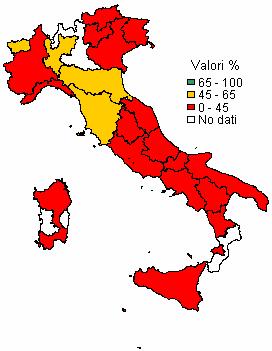 2009 Sangue occulto o colonscopia nei tempi raccomandati persone di 50-69 anni (n. 14.