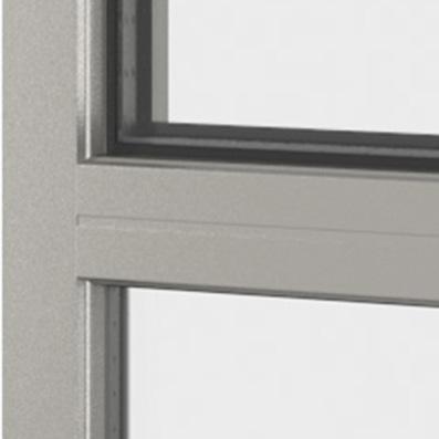 Design a tutto vetro. Nell immagine: esecuzione ad un anta con sottoluce, all esterno e all interno PVC grigio 06 perfette. I plus di questa finestra Finstral.