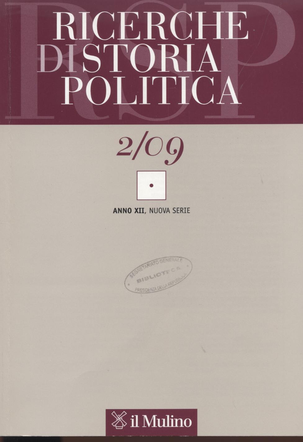 RICERCHE DI STORIA POLITICA