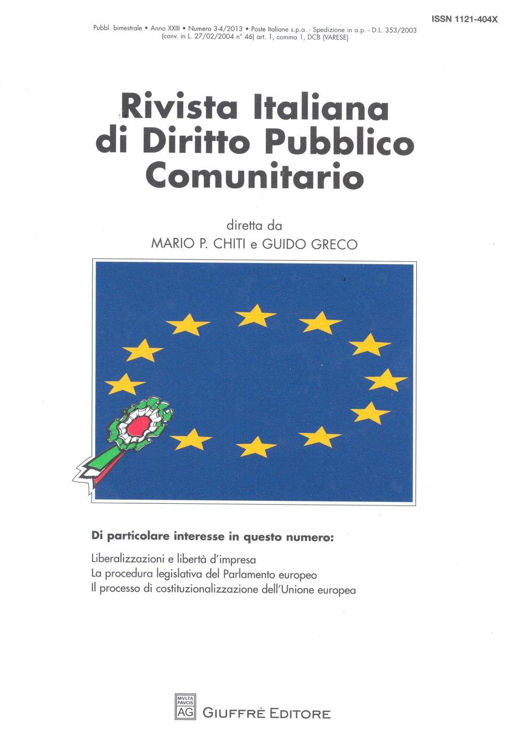 RIVISTA ITALIANA DI DIRITTO PUBBLICO