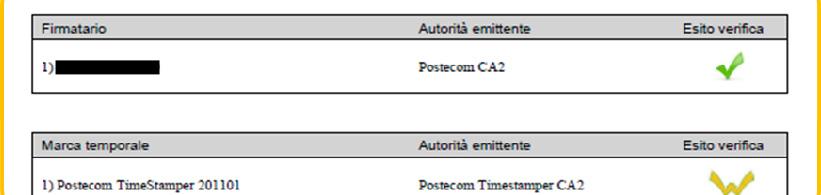 Verifica firma digitale e marca temporale