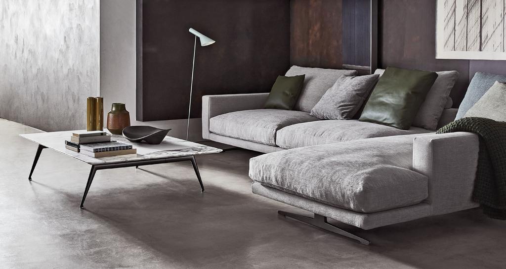 ITALY BRESCIA PRIVATE VILLA ESTE COFFEE TABLE CAMPIELLO SECTIONAL SOFA 172 The combination of sophisticated materials metal, marble, wood and lacquer contrasts