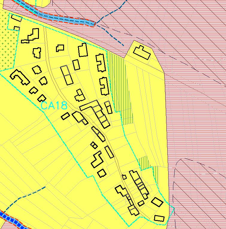 Scheda n.2 CA18 Ampliamento comparto residenziale. LOCALITÀ: Presso S.P. per Castagnito. CLASSE D IDONEITÀ URBANISTICA (Circolare PGR n.7/lap-1996): II VINCOLI DI NATURA GEOLOGICA: assenti.