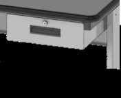 CAS-PG-020: Cassettiera (a 2 cassetti) impilabile per tavoli SERIE TBFR Dimensioni interne dei cassetti: