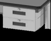 CAS-PG-040: Cassettiera (a 4 cassetti) impilabile per tavoli SERIE TBFR Dimensioni interne dei cassetti: