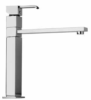 19..211LLWFSR Miscelatore monoforo lavabo tipo alto WATER FALL con scarico simple rapid Single lever basin mixer WATER FALL, high