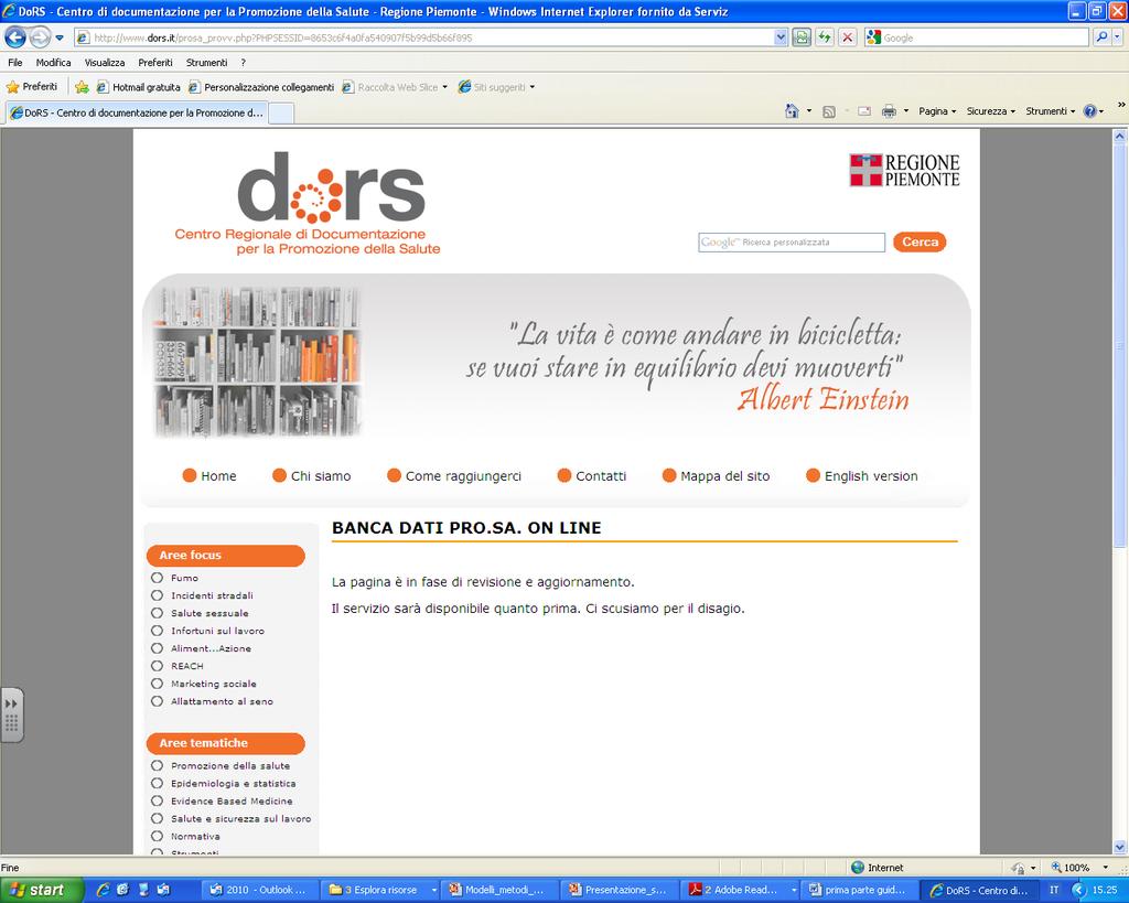 Banca dati progetti e documenti www.dors.