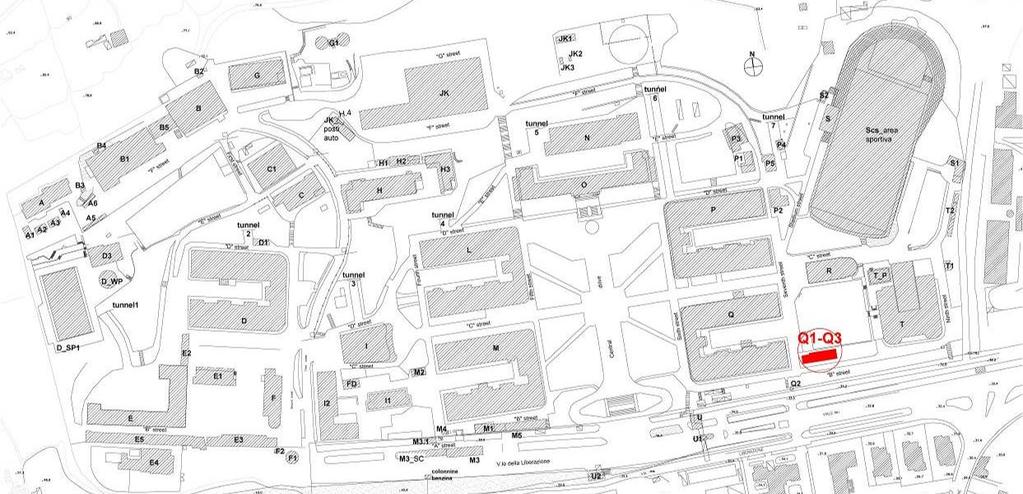 1:Vista Aerea del Complesso Fig. 2:Inquadramento territoriale, Edificio Q1-Q3 2.