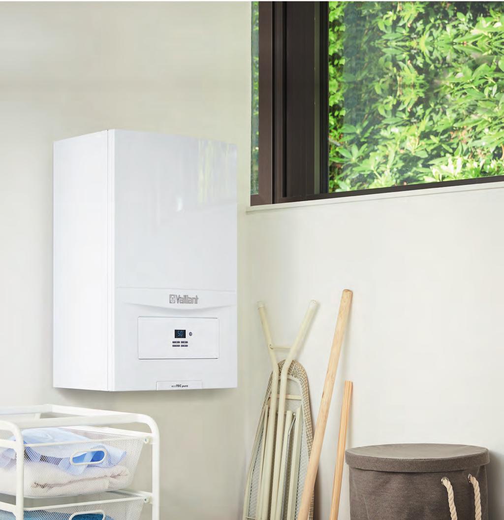 Caldaie murali condensing ecotec pure Comfort Acqua calda istantanea anche per piccole richieste Elevato comfort sanitario Risparmio Condensazione con DNA Vaillant Soluzione molto