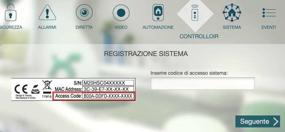 Guida rapida Registrare una centrale IPBOX da PC Crea