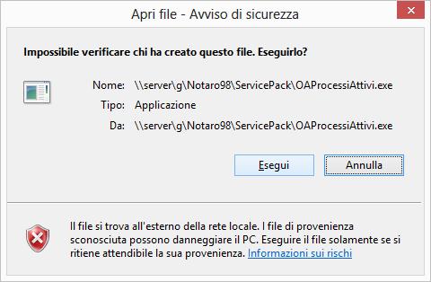 (accertarsi che altri programmi tipo