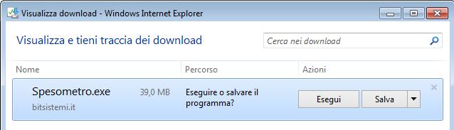 4.b) Chi utilizza Internet Explorer 9 o 10 avrà le seguenti schermate: In basso apparirà la seguente striscia Clic su