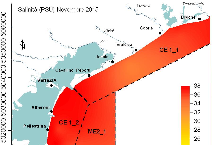 5 m) mensile di temperatura, salinità e ossigeno disciolto rilevati nelle campagne di monitoraggio di Ottobre e Novembre 2015 ISPEZIONI CON TELECAMERA