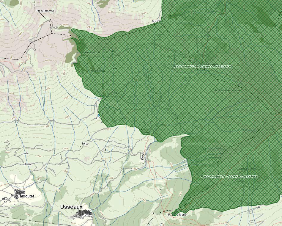 cartografia area a Parco L intervento risulta assentibile da un