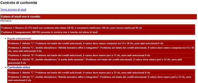 Per aggiungere un insegnamento fra i crediti a scelta del proprio percorso formativo si preme il tasto Seleziona posto sulla riga dell insegnamento che si vuole scegliere.