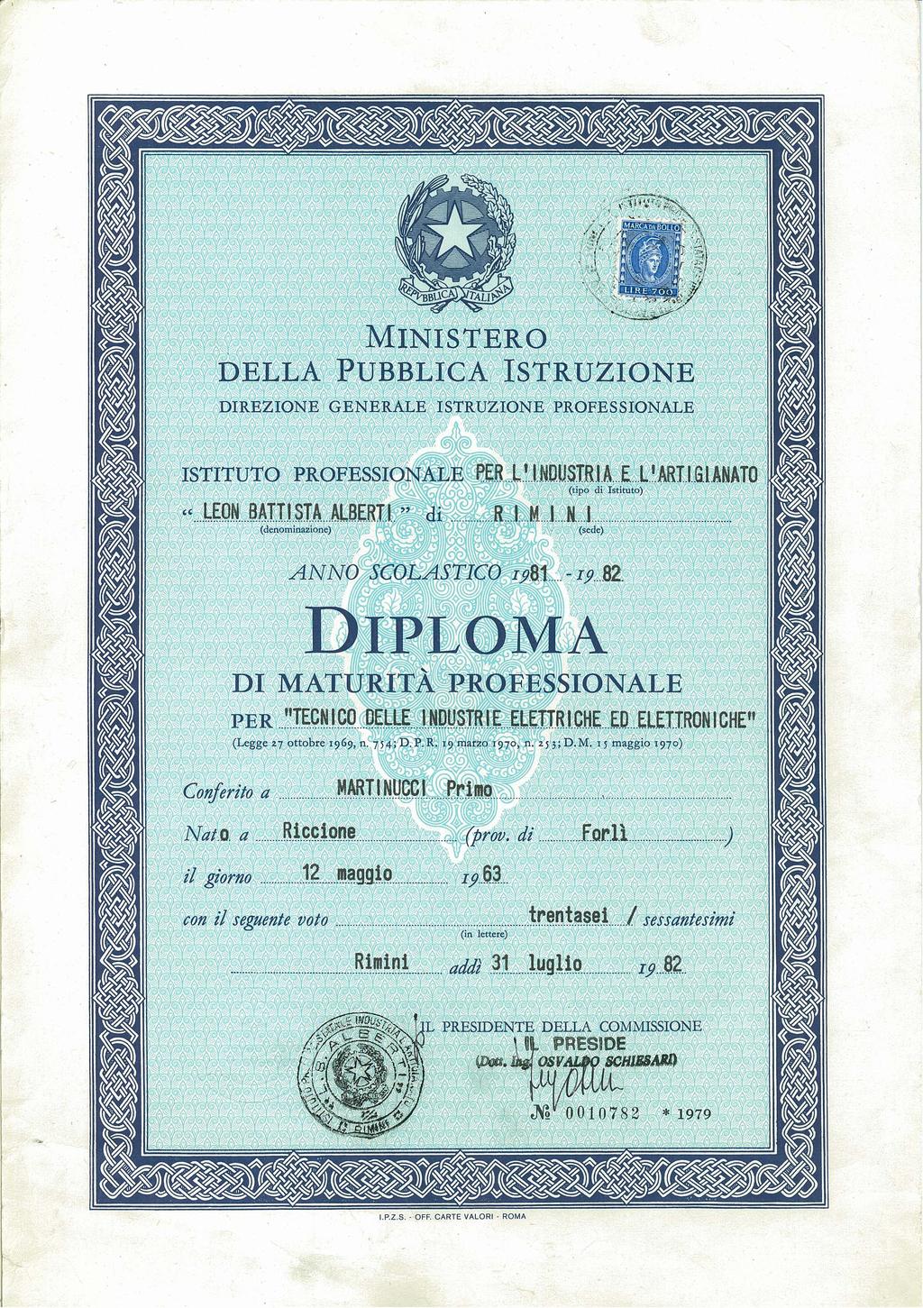 31 06 1982 diploma 5 Alberti.
