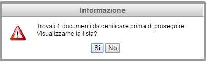 Dopo aver indicato per ogni fattura il valore (conforme difforme) per generare la stampa di certificazione (o attestazione