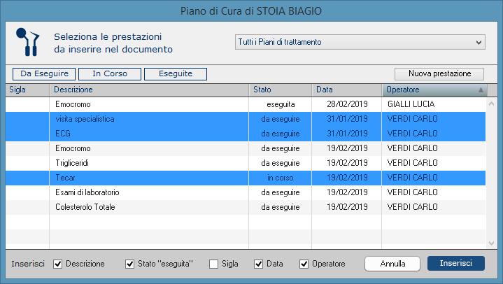 1.2.3 Prestazioni Tale pulsante Prestazioni prevede le seguenti voci: Prestazioni Da Eseguire Prestazioni Eseguite Prestazioni In Corso Prestazioni