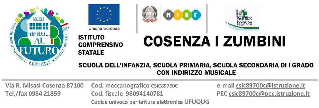 Prot. n 5204 Cosenza, 07/09/2017 Ai Docenti di scuola primaria e secondaria di I grado in servizio presso l IC Cosenza I Zumbini tramite bacheca ClasseViva Ai docenti di scuola dell infanzia in