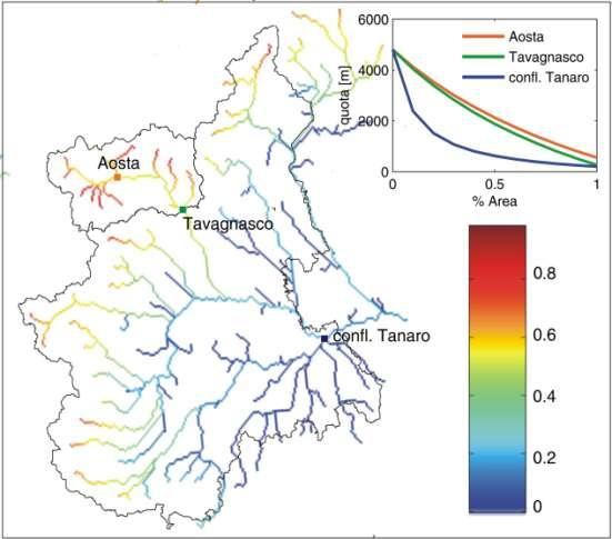 Sensitività in Valle d Aosta e Piemonte Percentuali di area poste a quote superiori ai