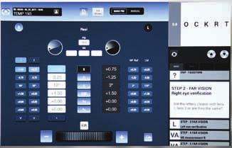 L unità è costituita da un frontifocometro VX40 completamente automatizzato che integra la tecnologia del fronte d onda con un ottotipo completo VX22, un tablet e Eye Refract TM.