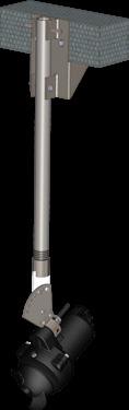 Mast 60x60 mm Slitta guida - Sliding bracket Mixer DRX Installazione a botola con palo Handing