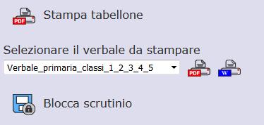 COMPILAZIONE VERBALE Stampato il tabellone dei voti si ritorna nuovamente alla finestra di dialogo dove si può scegliere il tipo di verbale da compilare,