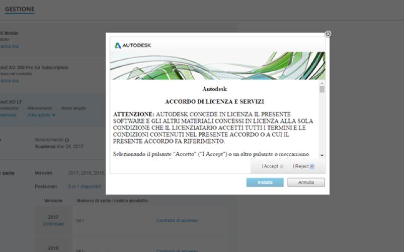 ACCETTA termini e condizioni [] e clicca INSTALLA [] Se scegli SALVA il file sarà salvato nella tua cartella download e potrai installarlo successivamente.