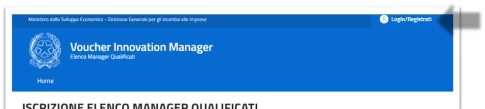 1. Registrazione Al fine di poter presentare domanda di iscrizione all elenco Mise, è necessario registrarsi al portale (link https://miq.dgiai.gov.