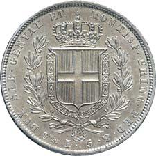 5 Lire 1839 G - Pag.