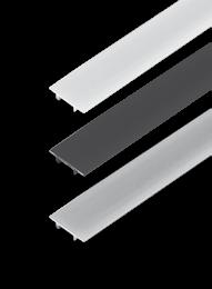 PROFILI DURALIS- Profilo di base Profilo a listelli illuminati con copertura dei bordi per piastrelle e rivestimenti in pietra naturale Profilo senza copertura e stricia ; Materiale Aluminio Colore
