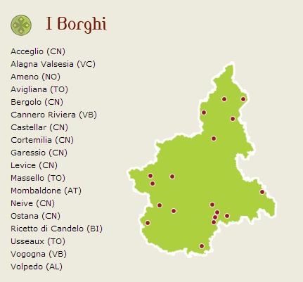 I Comuni che attualmente fanno parte del network sono collocati su tutto il territorio piemontese. Un complesso di realtà che si propone all esterno come comunità ospitante.