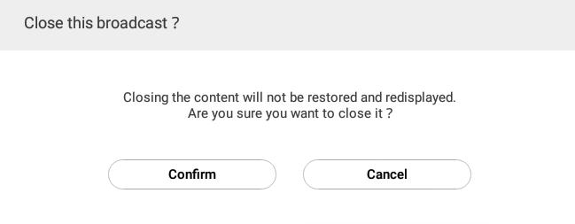 4. Una volta eseguita la configurazione, fare clic su Conferma. Sull'IFP viene visualizzato il messaggio interrotto. 5.