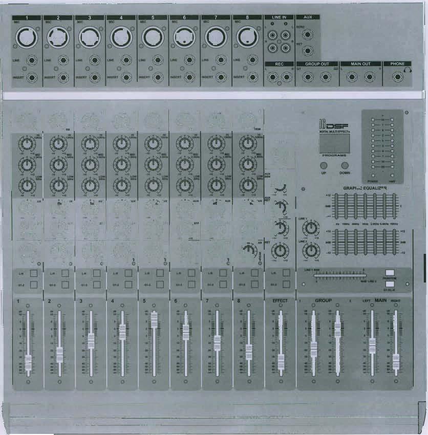 Manuale d uso BSM84 - BSMP84 Mixer professionale passivo e amplificato MIXER AUDIO 8 Canali 8 ingressi bilanciati XLR mono, placcati in oro 2 ingressi line stereo Ingresso