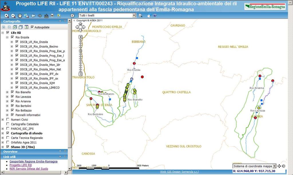 Web GIS Moka Life RINASCE Regione