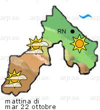bollettino meteo per la provincia di Rimini weather forecast for the Rimini province costa coast Temp MAX 22 C 18 C Vento Wind 36km/h 31km/h costa coast Temp.