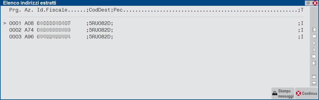 Deve avere la estensione csv Nell esempio di cui sopra l elaborazione creerà nella directory locale c:\temp il file INDIR_TEL.