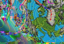 Evoluzione: Per l'inizio della prossima settimana è previsto l'arrivo di una perturbazione atlantica che inizialmente interesserà le regioni del nord-ovest e successivamente si sposterà verso le