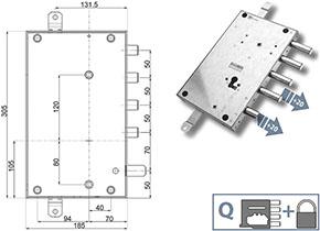 Corsa catenacci mm.40. Corsa aste mm40. 1/2 giro azionato da pomolino scorrevole. 642 845361 SERR.MOTT CI 4S E70 898461DE D Q PZ 1 642 845362 SERR.