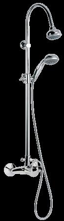 Wall mounted single-lever shower mixer, with frontal lever.