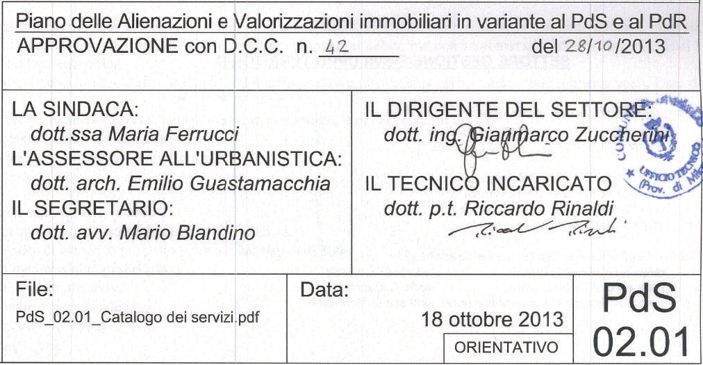 CRONOLOGIA DELLE VARIANTI APPROVATE SETTORE GESTIONE E SVILUPPO TERRITORIO IL GRUPPO DI LAVORO (prima elaborazione): coordinamento: dott. p.t. R. Rinaldi collaborazione: dott. p.t. S. Angarano stagista: dott.