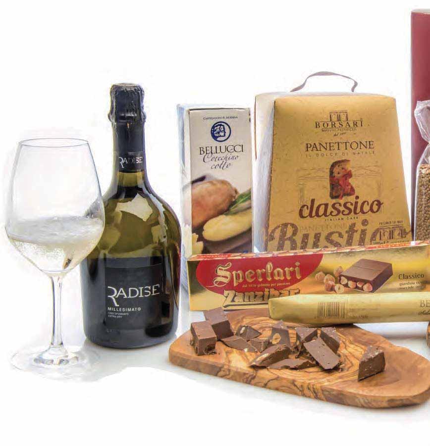 cod. 131 38 00 strenne Strenna selezione n.5 valigetta in cartone rigido con manici PANETTONE CLASSICO ALTO INCARTO RUSTICO BORSARI gr.