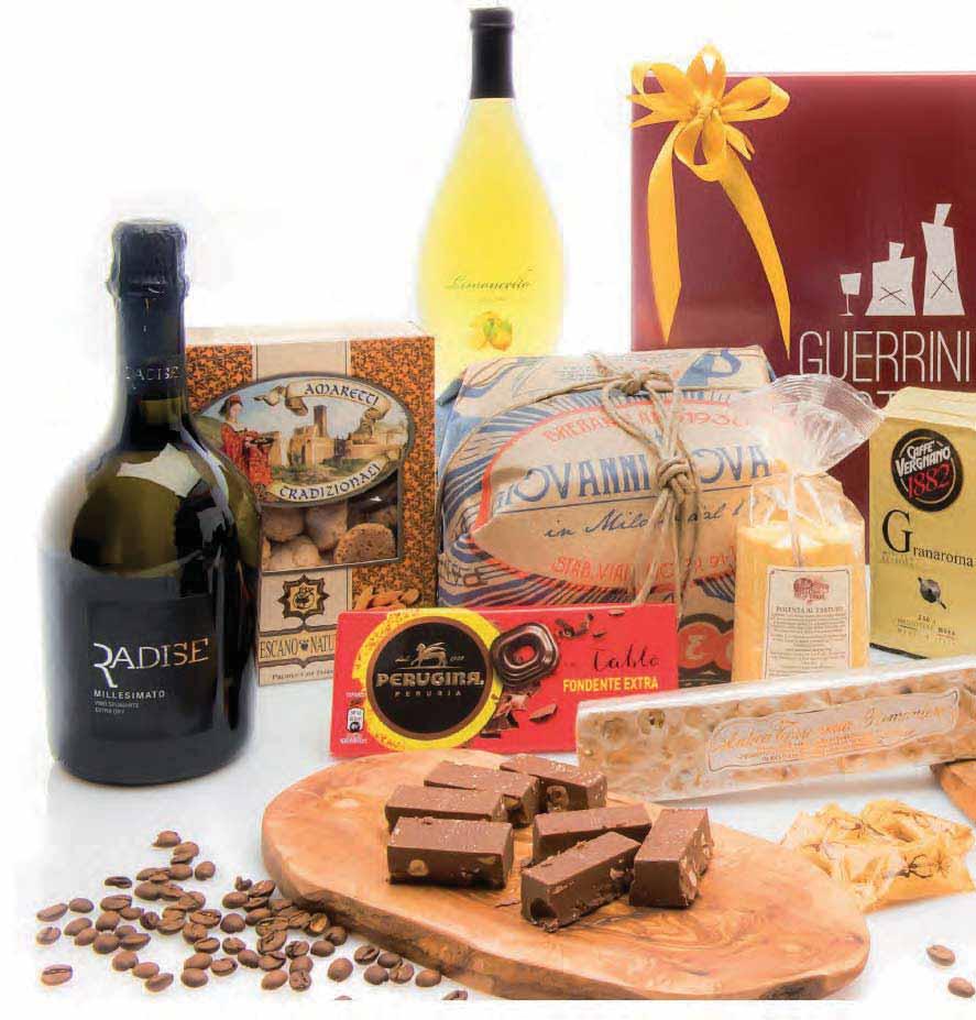 cod. 133 54 90 strenne Strenna selezione n.7 valigetta in cartone rigido con manici PANETTONE CLASSICO G.COVA & CO INCARTATO A MANO gr. 1120 BOTTIGLIA DI SPUMANTE RADISE MILLESIMATO cl.