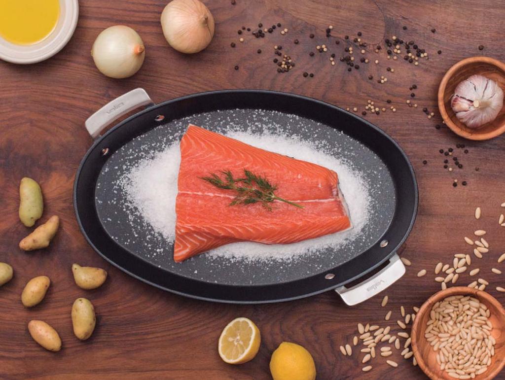 Padella pesce ovale con 2 manici Aire Premium grazie alla sua forma ovale la padella è ideale per cucinare pesci.