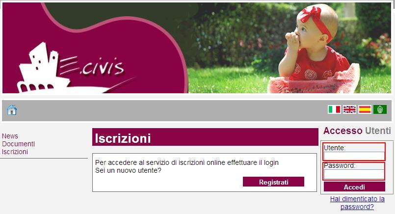 2. Accesso al sito Collegarsi all indirizzo https://nuvolento.ecivis.