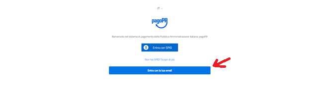 2) Pagamento online immediato Se si sceglie di pagare direttamente online con PagoPa, si viene reindirizzati sul portale apposito.