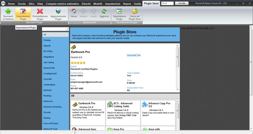 Avviare il software e dalla scheda Plugin Store selezionare Strumenti di Gestione :