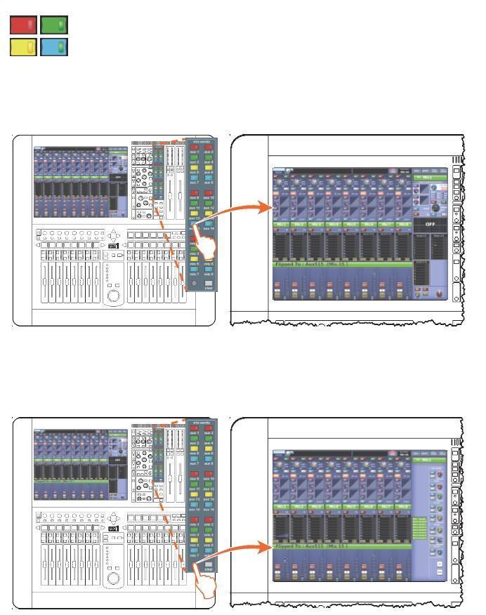 Utilizzo dei tasti di Mix Send Per creare un Mix Premere un tasto di Mix Send per effettuare il flip dei suoi mix send ai