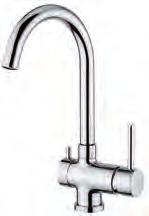 orientabile e attacco lavastoviglie Tall one-hole sink mixer with swivelling